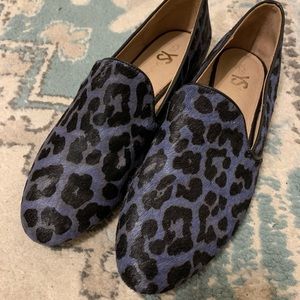 Blue Leopard Print Shoes